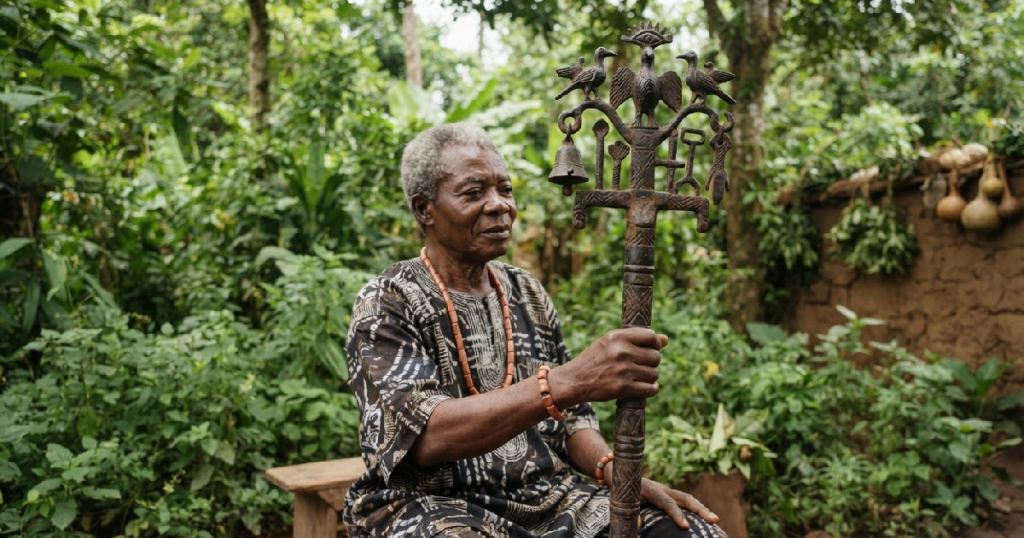 Ancient Yoruba healing staff unearths power of Osanyin’s iron Ancient Yoruba healing staff unearths power of Osanyin's iron