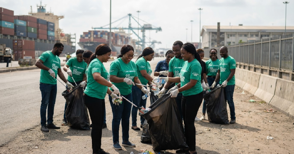 APM Terminals Apapa Go Green Week: APM Terminals Apapa Drives Green Future With Port Corridor Clean-Up