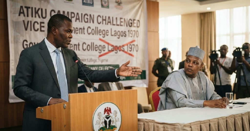 2026 Atiku campaign challenged Vice President Shettima